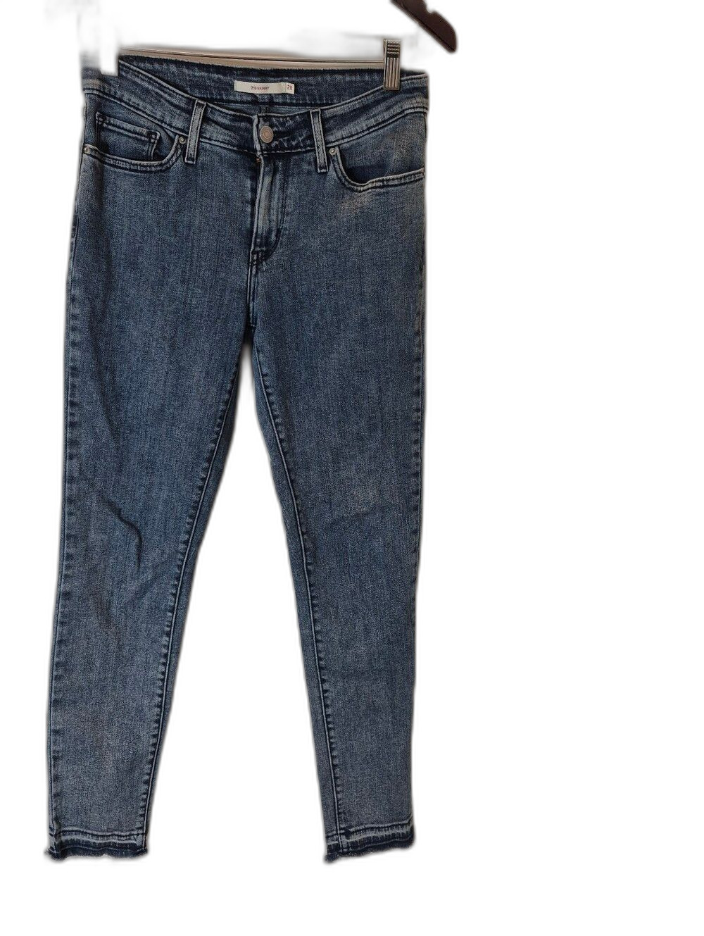 Levi's Light Blue Straight Leg Women's Jeans with Red Tab 711 Skinny - 28